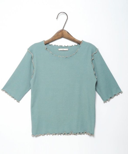 Crisp（クリスプ）の「ショートスリーブメロウTシャツ[c1ak3059]（Tシャツ/カットソー・レディース・ベージュ/グリーン/アイボリー・FREE）」の6枚目の写真