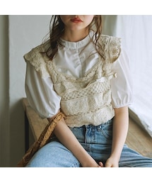 mesh frill bustier