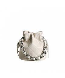 Baginning | レザー バケットバッグ キルテッド ハンドバッグ(ショルダーバッグ)