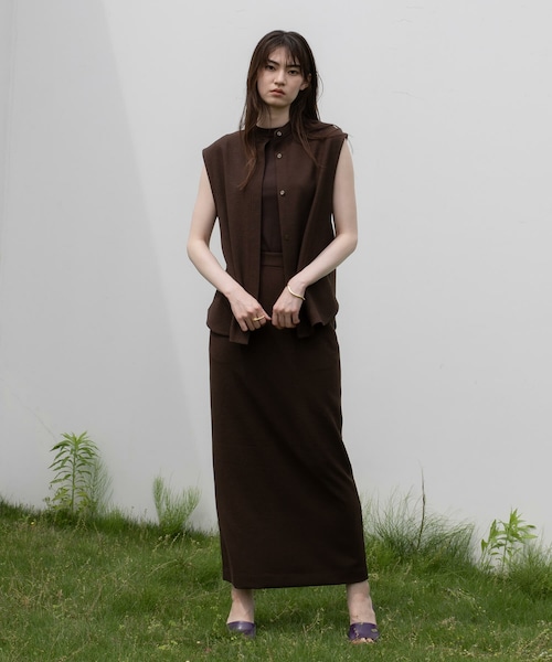 SIWEM（シウム）の「AMBER SKIRT（スカート・レディース・ブラウン・S/M）」の2枚目の写真