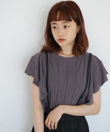 Crisp | ラインレースラッフルブラウス[S1R300](シャツ/ブラウス)