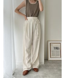 neam | side ribbon linen pants(その他パンツ)