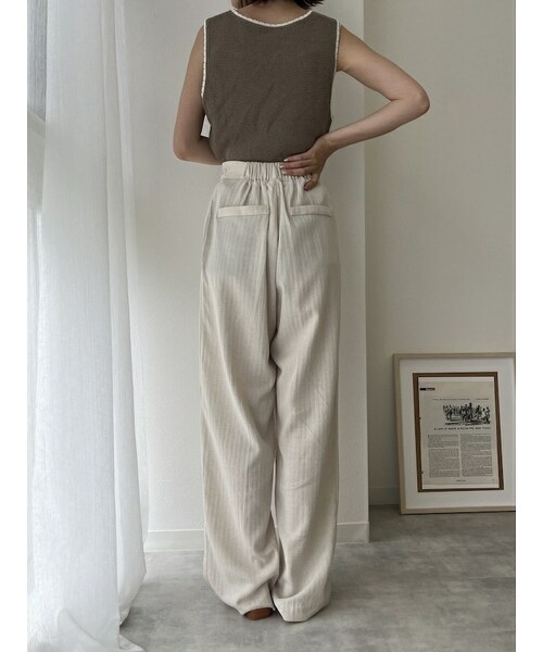 neam(ニーム)の「side ribbon linen pants(その他パンツ・レディース・ホワイト/イエロー・free)」の9枚目の写真