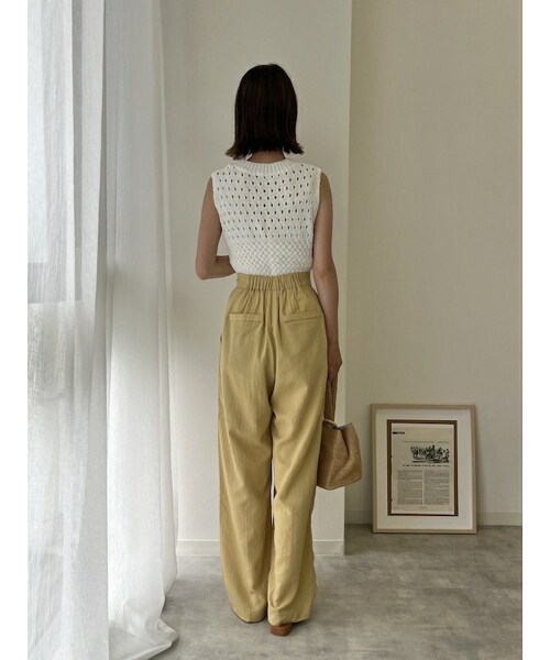 neam(ニーム)の「side ribbon linen pants(その他パンツ・レディース・ホワイト/イエロー・free)」の15枚目の写真