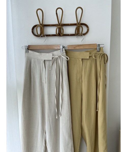 neam(ニーム)の「side ribbon linen pants(その他パンツ・レディース・ホワイト/イエロー・free)」の17枚目の写真