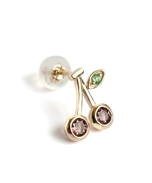 Ops.（オプス）の「Gem Stone Fruit Pierce ZOI-FRUIT -ゾイ・フルーツ-（ピアス（両耳用）・レディース・イエロー/レッド・ONE SIZE）」の2枚目の写真