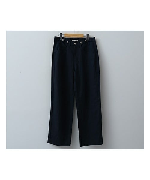 ENVYLOOK（エンビールック）の「ストラップボタンワイドストレートリネンパンツ（その他パンツ・レディース・그린/화이트/핑크/그외・FREE(44-66)）」の4枚目の写真