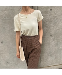 copine | シンプルリブTシャツ(2color)(Tシャツ/カットソー)