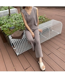 copine | サマーニットセットアップ（モカブラウン）(その他パンツ)