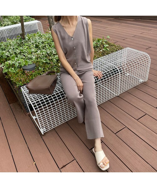 copine(コピン)の「サマーニットセットアップ(モカブラウン)(その他パンツ・レディース・モカブラウン・ワンサイズ)」の1枚目の写真