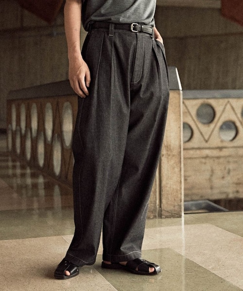 LIDNM（リドム）の「VAJIRA FATIGUE TROUSERS（デニムパンツ・メンズ・グレー・S/M/L）」の3枚目の写真