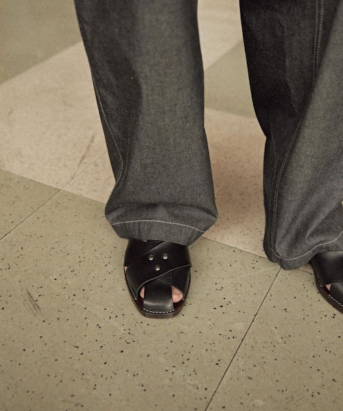 LIDNM（リドム）の「VAJIRA FATIGUE TROUSERS（デニムパンツ・メンズ・グレー・S/M/L）」の8枚目の写真