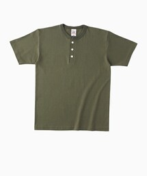 6.2oz オープンエンド マックスウェイト ヘンリーネック Tシャツ(CROSS&STITCH/クロス＆ステッチ)[OE1120]