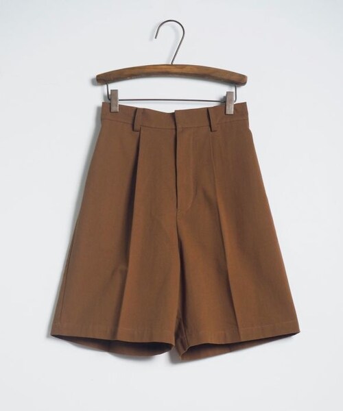 Crisp（クリスプ）の「タックハーフパンツ[c2R3096]（その他パンツ・レディース・ブラック/ブラウン/アイボリー・FREE）」の6枚目の写真