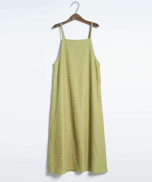 Crisp（クリスプ）の「クリンクルキャミワンピース[c2R3061]（ワンピース・レディース・グリーン/アイボリー/オレンジ・FREE）」の5枚目の写真