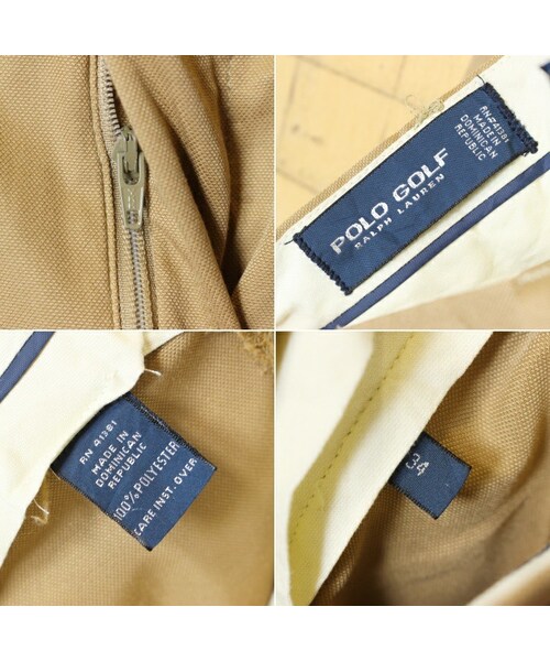 POLO GOLF（ポロ ゴルフ）の「Polo GOLF Ralph Lauren ポロ ラルフローレン チノ 2タック ショーツ ライトブラウン W36相当 ショートパンツ 短パン ハーフ アメリカ古着（チノパンツ・レディース・ブラウン・W36）」の2枚目の写真