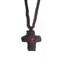 ADAM ET ROPE' | 【RICE NINE TEN】HAND KNIT CROSS NECKLACE(チョーカー)