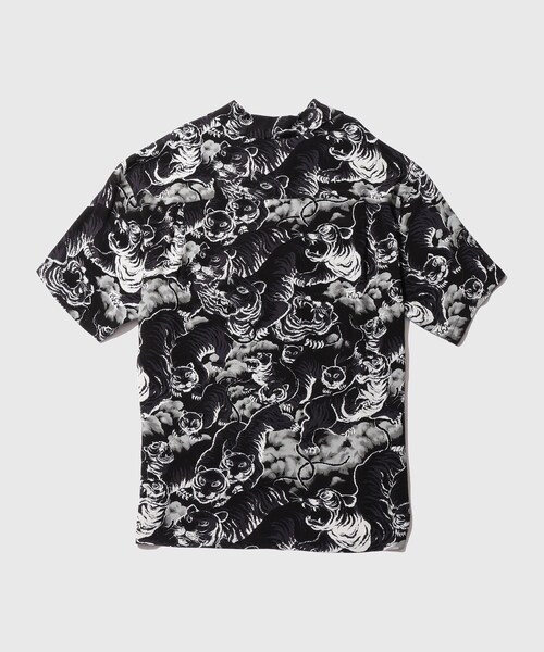 ADAM ET ROPE'(アダムエロペ)の「BLACK ALOHA レーヨンチリメンオープンカラーシャツ(シャツ/ブラウス・メンズ・ブラック系・L/M)」の13枚目の写真