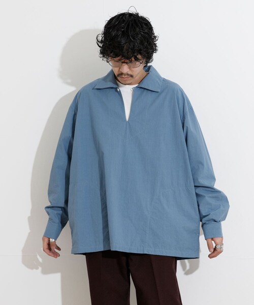 THE GOODLAND MARKET（ザグッドランドマーケット）の「KEIMEN　Pullover shirts（シャツ/ブラウス・メンズ・Sax/Navy/Green・M/L）」の14枚目の写真