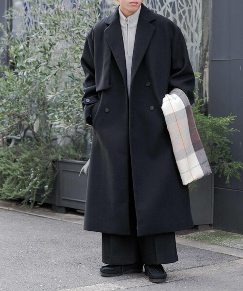 SENSE OF PLACE by URBAN RESEARCH(センスオブプレイスバイアーバンリサーチ)の「『わたべ×SOP』ダブルロングコート(チェスターコート・メンズ・GRAY/BLACK・M/L)」の5枚目の写真