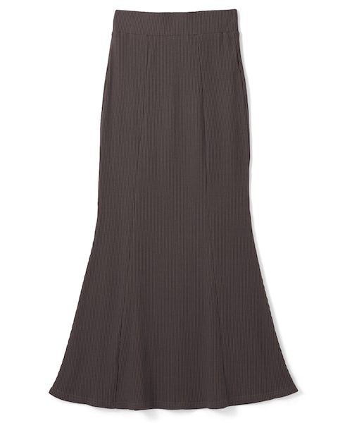 GRL（グレイル）の「テレコリブマーメイドスカート（スカート・レディース・ブラック/チャコール/グリーン/ピンク・S）」の2枚目の写真