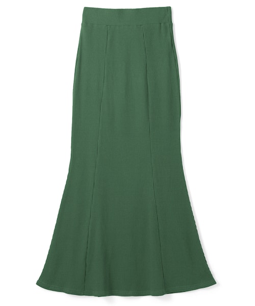 GRL（グレイル）の「テレコリブマーメイドスカート（スカート・レディース・ブラック/チャコール/グリーン/ピンク・S）」の3枚目の写真