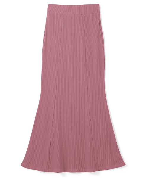 GRL（グレイル）の「テレコリブマーメイドスカート（スカート・レディース・ブラック/チャコール/グリーン/ピンク・S）」の4枚目の写真