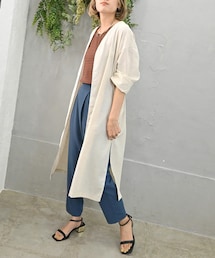 Sheson | コットンリネンロングカーディガン(カーディガン/ボレロ)