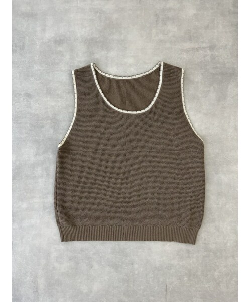 neam（ニーム）の「WAFFLE BICOLOR TANK（タンクトップ・レディース・ホワイト/グレー・free）」の17枚目の写真