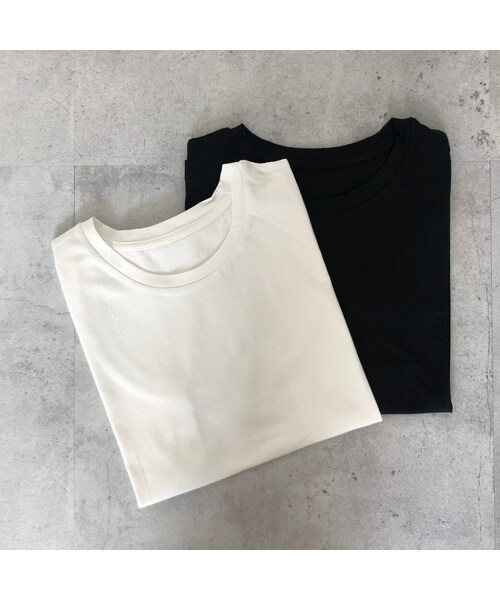copine（コピン）の「ベーシックノースリーブトップス(2color)（Tシャツ/カットソー・レディース・ブラック/ホワイト・M）」の2枚目の写真