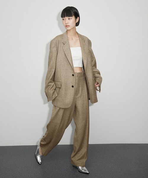 ADAM ET ROPE'（アダムエロペ）の「【公式サイト限定】【セットアップ対応】〈ADMERP〉ヘリンボンスラックス（スラックス・レディース・ブラウン・0.1/3.4）」の7枚目の写真