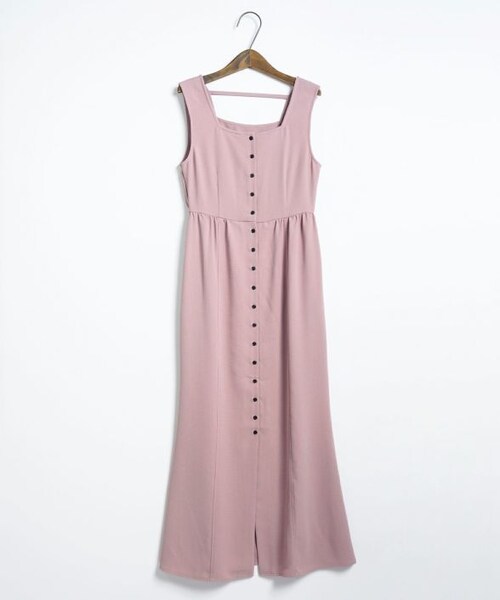 Crisp（クリスプ）の「ストレートマキシワンピース[c2R3145]（ワンピース・レディース・グリーン/パープル・FREE）」の4枚目の写真