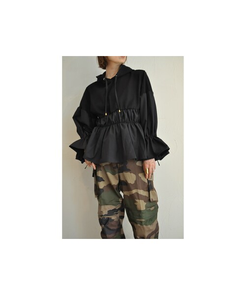 RehersalL（リハーズオール）の「ボリュームスウェットパーカー（パーカー・レディース・イエロー/ブラック/ホワイト・one）」の3枚目の写真