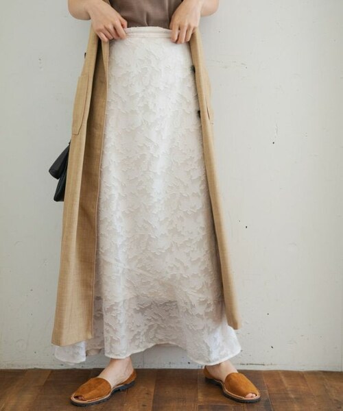 Crisp（クリスプ）の「シアージャカードマーメイドスカート[c2R3102]（スカート・レディース・ブルー/アイボリー・FREE）」の2枚目の写真