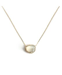 Ops. | 10K Moonstone Diamond Pave Necklace -Proprium nebula- プロプリウム ネブラ(ネックレス)