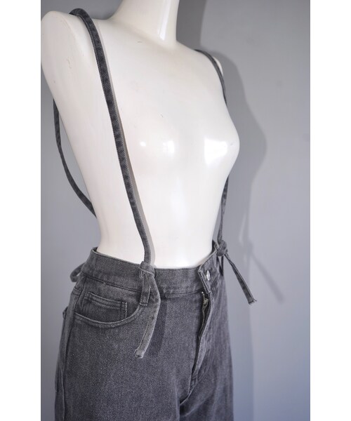 A.D.G(エーディージー)の「Lace-up Suspenders Black Denim Pants(デニムパンツ・レディース・ブラック・FREE)」の7枚目の写真