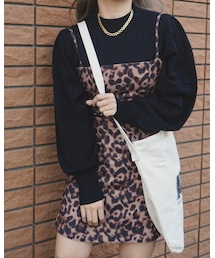 Basic Balloon Sleeve High-neck Knit (black)