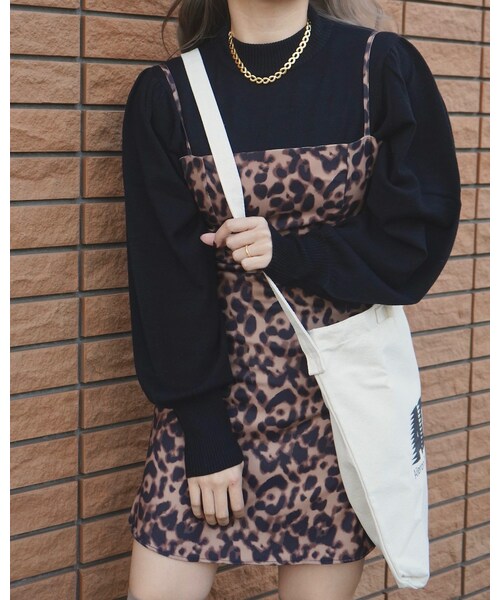 A.D.G(エーディージー)の「Basic Balloon Sleeve High-neck Knit (black)(ニット/セーター・レディース・ブラック・FREE)」の1枚目の写真