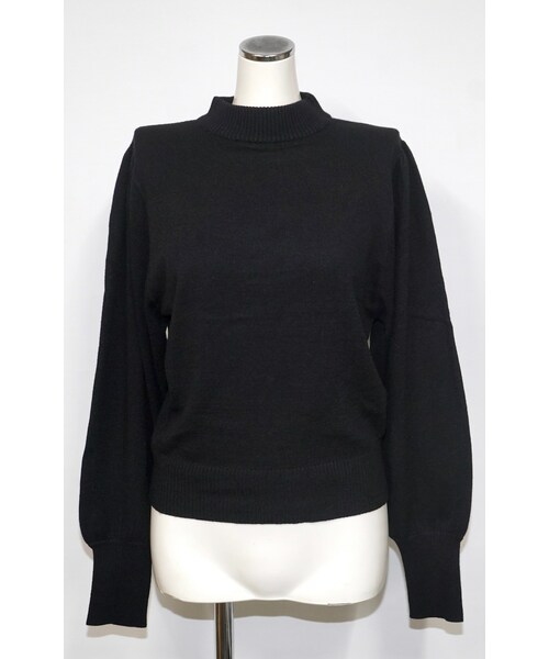 A.D.G(エーディージー)の「Basic Balloon Sleeve High-neck Knit (black)(ニット/セーター・レディース・ブラック・FREE)」の4枚目の写真