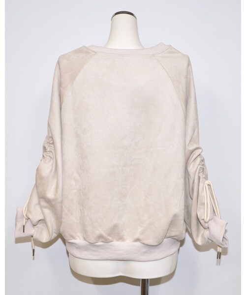 A.D.G（エーディージー）の「Ribbon Strings Sleeve Big Sweat PO (beige)（スウェット・レディース・ベージュ・FREE）」の7枚目の写真
