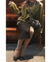 A.D.G | Oversized Basic Sweat PO (khaki green)(スウェット)