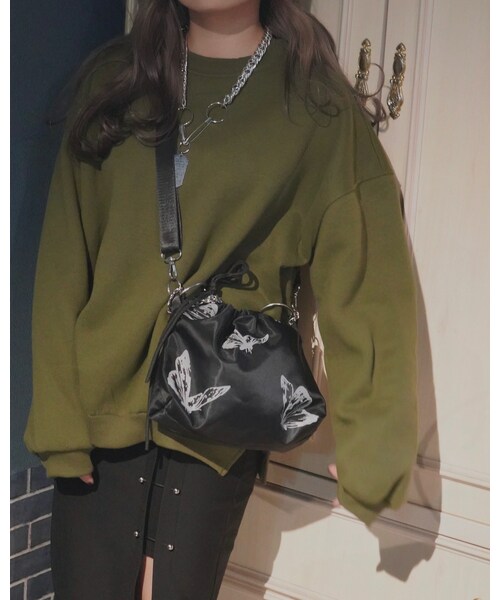 A.D.G（エーディージー）の「Oversized Basic Sweat PO (khaki green)（スウェット・レディース・グリーン・FREE）」の4枚目の写真