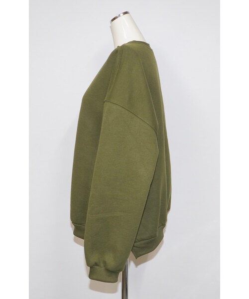 A.D.G（エーディージー）の「Oversized Basic Sweat PO (khaki green)（スウェット・レディース・グリーン・FREE）」の6枚目の写真