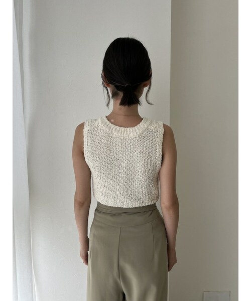 neam（ニーム）の「FLUFFY SOFT KNIT TANK（タンクトップ・レディース・ホワイト/イエロー/ブラック・free）」の7枚目の写真