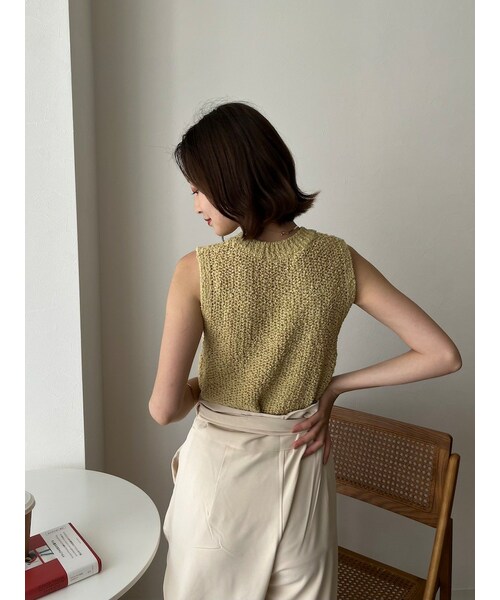 neam（ニーム）の「FLUFFY SOFT KNIT TANK（タンクトップ・レディース・ホワイト/イエロー/ブラック・free）」の11枚目の写真