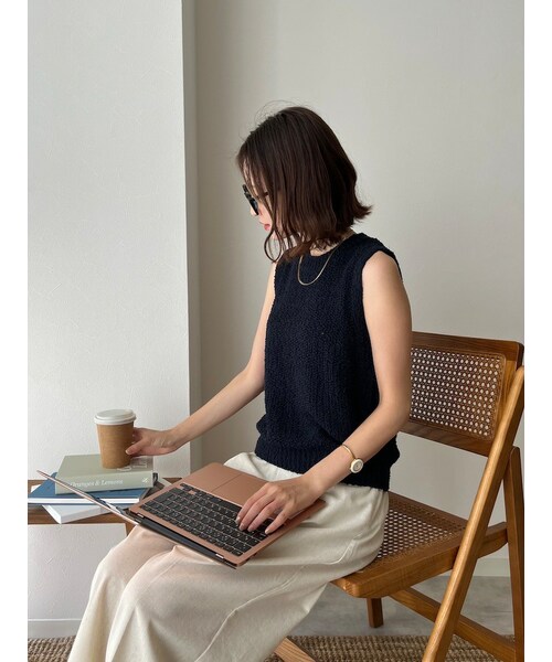 neam（ニーム）の「FLUFFY SOFT KNIT TANK（タンクトップ・レディース・ホワイト/イエロー/ブラック・free）」の14枚目の写真