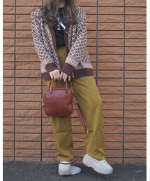 A.D.G | Center Press Flare Slacks (mustard yellow)(スラックス)
