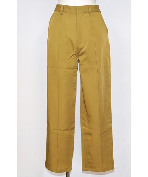 A.D.G(エーディージー)の「Center Press Flare Slacks (mustard yellow)(スラックス・レディース・イエロー・FREE)」の4枚目の写真