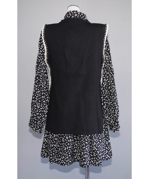 A.D.G（エーディージー）の「(Flower Onepiece + Vest + Mini Bag) 3P SET - Black（ワンピース・レディース・ブラック・FREE）」の10枚目の写真