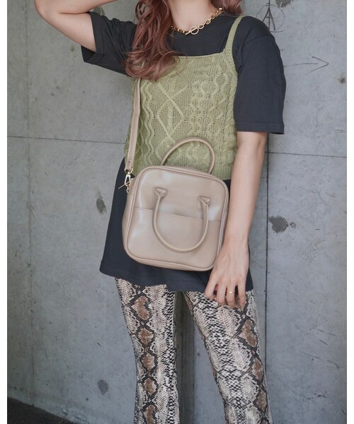 A.D.G(エーディージー)の「Cable Knit Camisole (green tea)(キャミソール・レディース・GREEN TEA・FREE)」の1枚目の写真